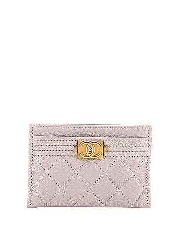 Chanel Boy Card Holder Quilted Caviar (view 1)