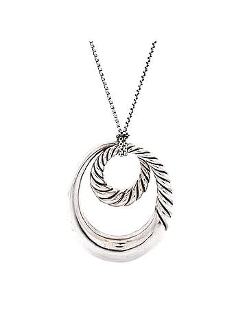 David Yurman Vintage Double Circle Pendant Necklace Sterling Silver (view 1)