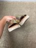 GEOX Brown Gold Sandals Size 8 - photo 5