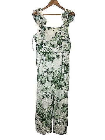 Taylor Green Botanical Floral Ruffle Strap Wide Leg Jumpsuit Jumpsuit (view 1)