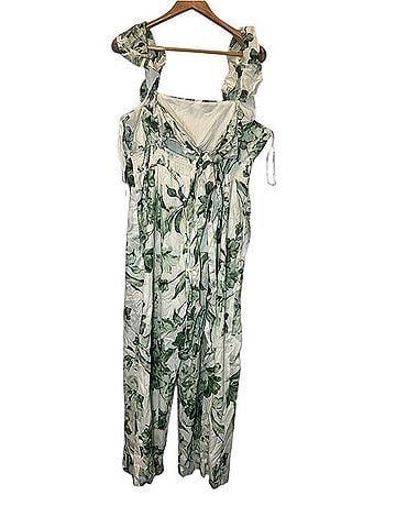 Taylor Green Botanical Floral Ruffle Strap Wide Leg Jumpsuit Jumpsuit (view 2)