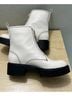 Coach 100% Leather White Boots Size 7 - photo 4