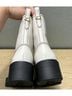 Coach 100% Leather White Boots Size 7 - photo 6