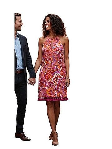 Trina Turk Rancho Peony Halter Neck Shift Dress Casual Dress (view 1)