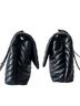 Tory Burch Kira Convertible Chevron Quilted Leather Black Powder Coated Gold Hardware Leather Shoulder Bag - photo 9