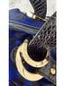 Ike Behar Animal Print Blue Black Leather Hobo One size - photo 4