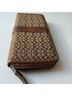 Coach Signature Canvas Logo Zip Around Wallet Card Holder  - photo 3