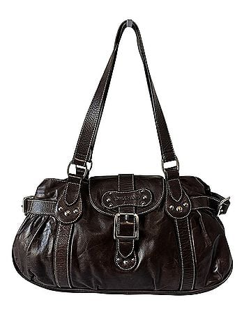 Longchamp Idole Brown Leather Shoulder Bag Baguette Vintage Y2K Silver Buckle Leather Hobo (view 1)