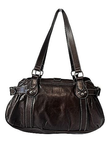 Longchamp Idole Brown Leather Shoulder Bag Baguette Vintage Y2K Silver Buckle Leather Hobo (view 2)