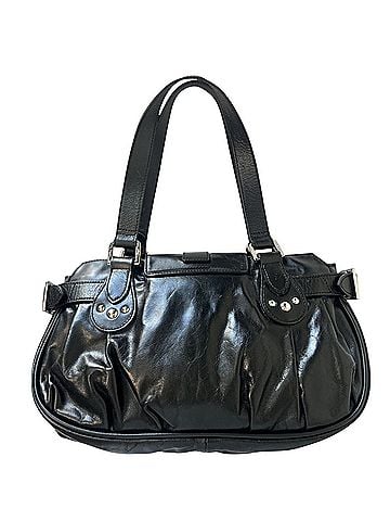 Longchamp Idole Black Leather Shoulder Bag Baguette Vintage Y2K Silver Buckle Leather Hobo (view 2)