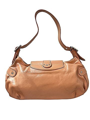 Longchamp Idole Light Tan Leather Pleated Vintage Y2K Silver Buckle Made in France Leather Hobo (view 2)