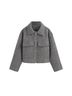 Cider WOOL-LOOK COLLAR ZIP THROUGH OVERSIZED CHIC JACKET Jacket - photo 1