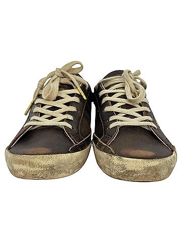 Golden Goose Golden Goose Super-Star Sneakers in Brown Leather (view 2)