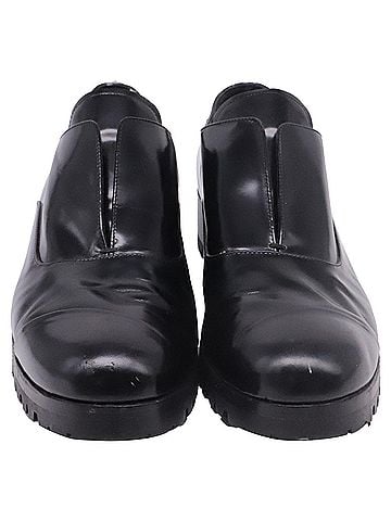 Miu Miu Miu Miu Lug Sole Laceless Oxfords in Black Leather (view 2)