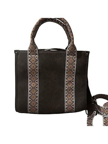 Wrangler Retro Dark Brown Tote With Geometric Straps Tote (view 2)