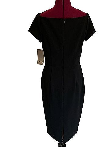 Theia Midi Sheath Dress Cocktail Dress (view 2)