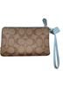 Coach Print Brown Blue Leather Clutch One size - photo 2