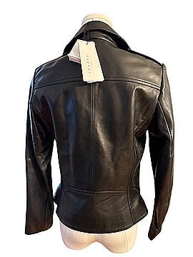 Sandro Lamb Leather Jacket Jacket (view 2)