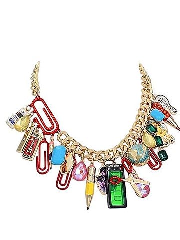 Betsey Johnson Statement Back To School Necklace Leather Belt (view 1)