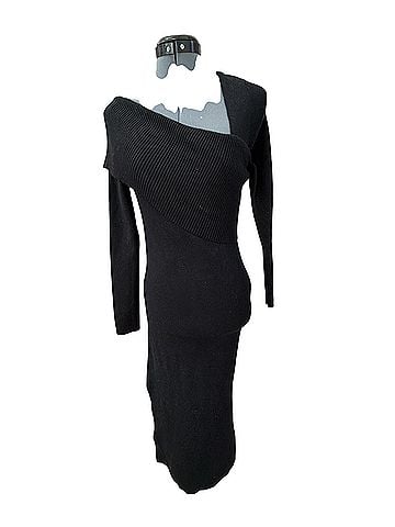 Line & Dot Wool Dress (view 1)