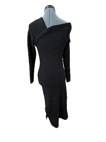 Line & Dot Wool Dress (view 2)