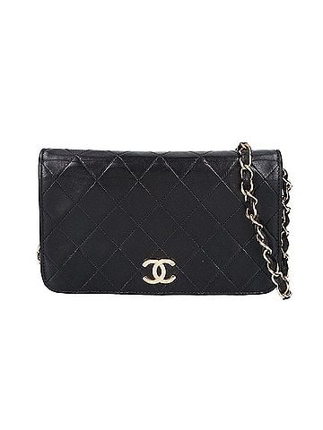 Chanel CHANEL Mini Matelassé Chain Shoulder Bag (No. 4) - Push-Lock Closure, Black with Gold Hardware, Women's (view 1)