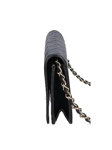 Chanel CHANEL Mini Matelassé Chain Shoulder Bag (No. 4) - Push-Lock Closure, Black with Gold Hardware, Women's (view 2)
