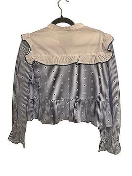Jacquie The Label Eyelet Ruffle Bow Blouse 3/4 Sleeve T-Shirt (view 2)