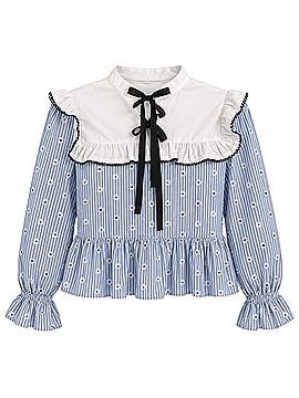Jacquie The Label Eyelet Ruffle Bow Blouse 3/4 Sleeve T-Shirt (view 1)