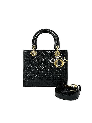 Christian Dior Christian Dior Lady Cannage Stitch Leather 2-way Shoulder Bag/Handbag Black 07-10 (view 1)