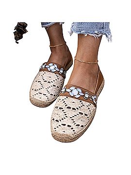 Tory Burch Embellished Woven Espadrilles Flats (view 1)