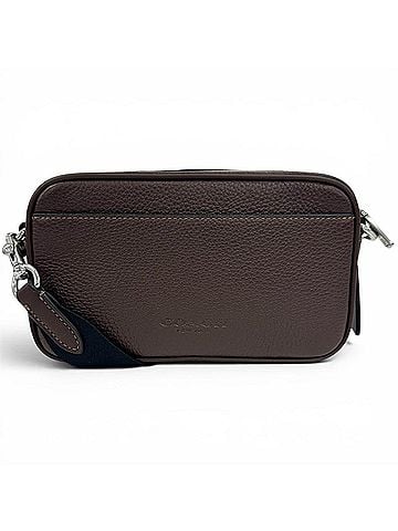 Coach COACH CR179 JADEN Logo-Engraved Leather Crossbody Bag Shoulder Brown Men's (view 1)
