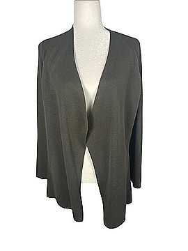 Eileen Fisher Angled Cardigan Silk Cardigan (view 2)