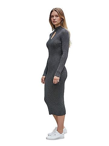 Derek Heart Derek Heart Wool Dress (view 1)