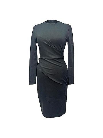 Diane von Furstenberg Diane Von Furstenberg Tie-back Midi Dress in Black Viscose (view 1)