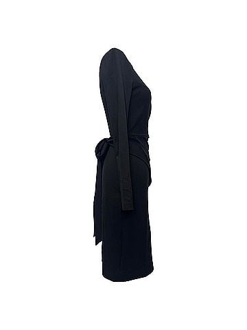 Diane von Furstenberg Diane Von Furstenberg Tie-back Midi Dress in Black Viscose (view 2)