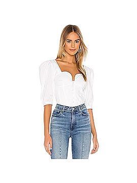 Jonathan Simkhai Thea Oxford Short Sleeve T-Shirt (view 1)