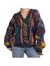 Coogi 100% Cotton Print Multi Color Pullover Sweater Size L - photo 2