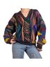 Coogi 100% Cotton Print Multi Color Pullover Sweater Size L - photo 1