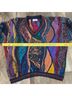 Coogi 100% Cotton Print Multi Color Pullover Sweater Size L - photo 8