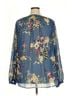 Torrid 100% Polyester Floral Blue Torrid 3/4 Sleeve Blouse Size 3X - photo 2