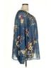 Torrid 100% Polyester Floral Blue Torrid 3/4 Sleeve Blouse Size 3X - photo 3