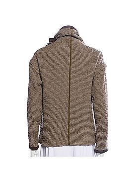 Isabel Marant Wool Boucle Lamb Leather Wrap Knit Moto Jacket Jacket (view 2)