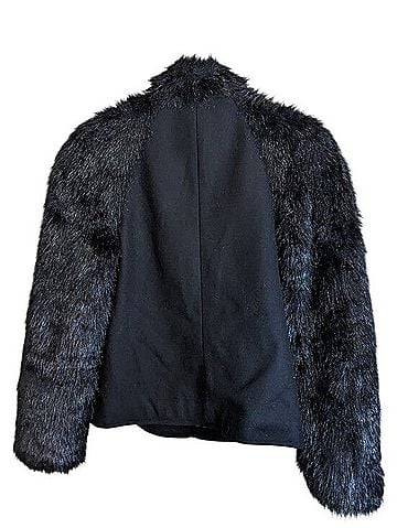 Michael Kors Wool Faux Rabbit Fur Buckle Toggle Coat Wool Coat (view 2)