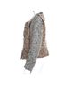 Sandro Tweed Boucle Leather Trim Collarless Moto Jacket Jacket - photo 2