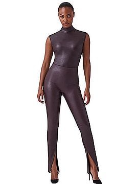 SPANX LEATHER-LIKE FRONT SLIT Leather Pants (view 1)