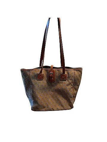 Dooney & Bourke Signature DB Monogram Canvas Shopper Tote Bag Tote (view 1)