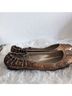Devi Kroell 100% Leather Snake Print Brown Gold Flats Size EU 36 - photo 4