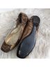 Devi Kroell 100% Leather Snake Print Brown Gold Flats Size EU 36 - photo 6