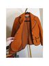 Petite Sophisticate Orange Brown Blazer Size 4 - photo 4